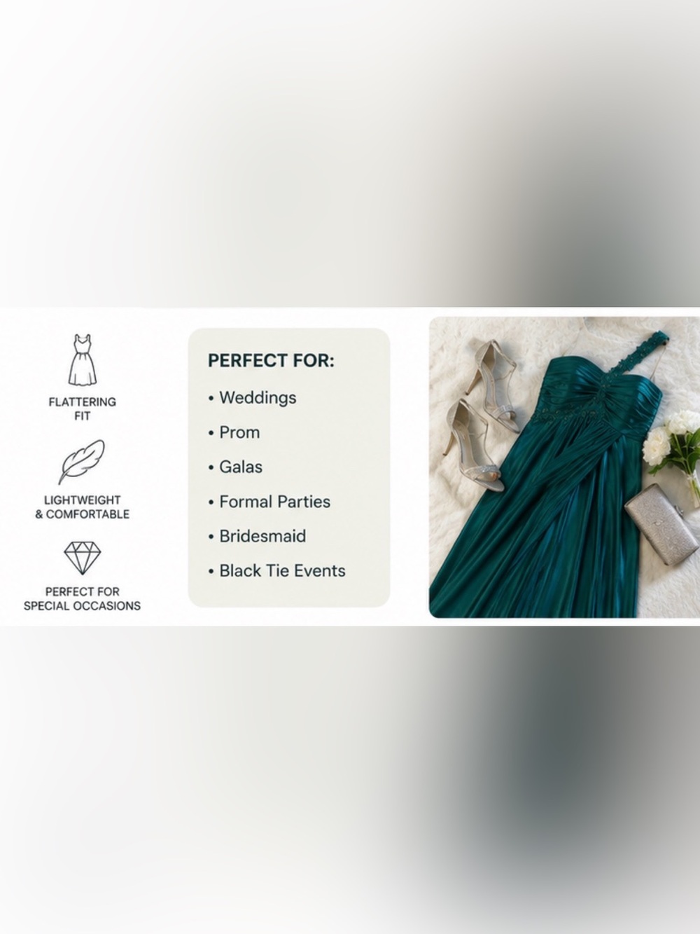 NWOT Satin Maxi Dress Green Size 5/6 - Picture 4 of 12